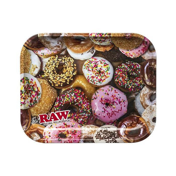 Поднос Metal Rolling Tray Donut - Бренд RAW - Магазин бонгов бонгшоп.рф