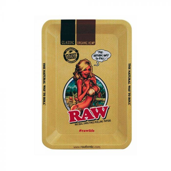 Поднос RAW Metal Rolling Tray, Girl Mini - Бренд RAW - Магазин бонгов бонгшоп.рф